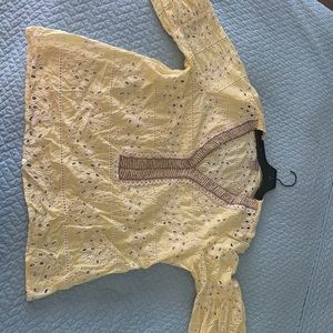 Chico’s embellished eyelet top